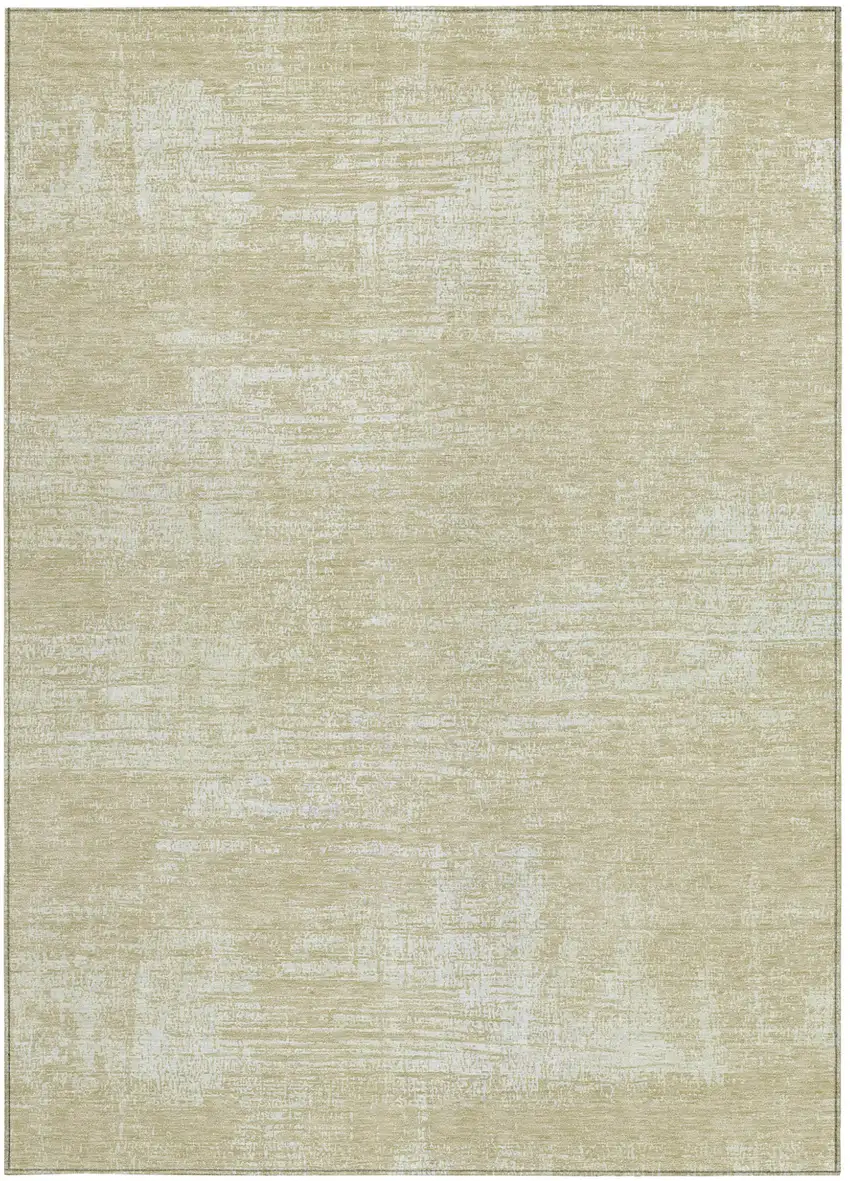 Beige Tan And Taupe Abstract Washable Indoor Outdoor Area Rug Photo 6