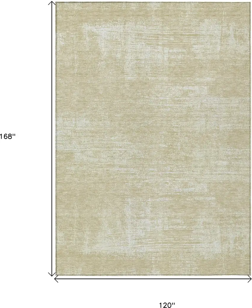 Beige Tan And Taupe Abstract Washable Indoor Outdoor Area Rug Photo 3