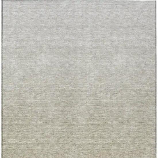 Beige Tan And Taupe Ombre Washable Indoor Outdoor Area Rug Photo 7