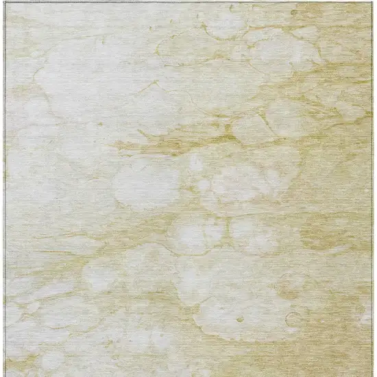 Beige Taupe And Artichoke Green Abstract Washable Indoor Outdoor Area Rug Photo 4