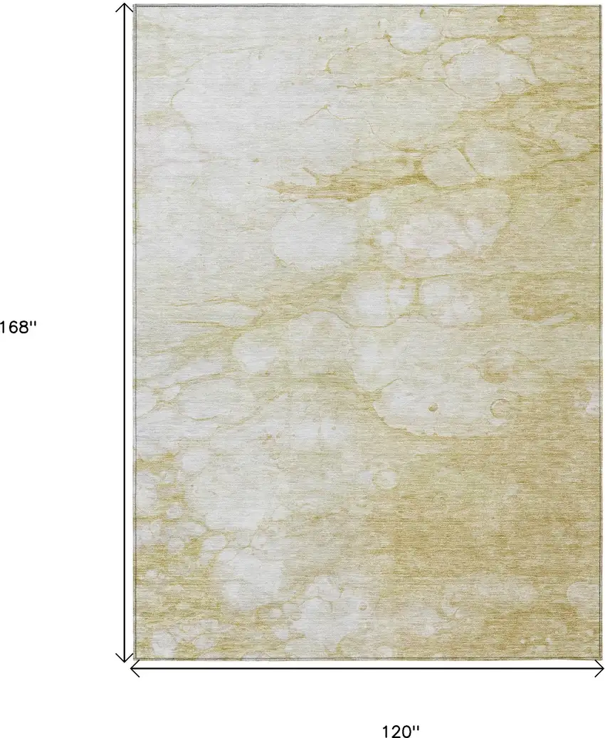 Beige Taupe And Artichoke Green Abstract Washable Indoor Outdoor Area Rug Photo 3