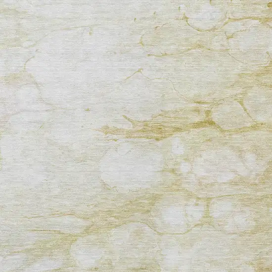 Beige Taupe And Artichoke Green Abstract Washable Indoor Outdoor Area Rug Photo 4