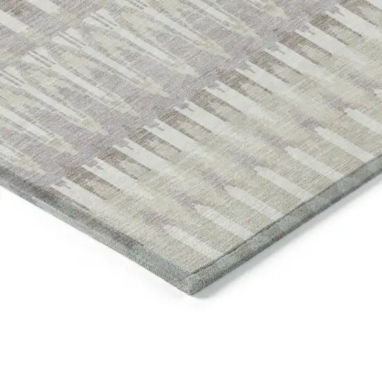 Beige Taupe And Gold Southwestern Washable Indoor Outdoor Area Rug Photo 5