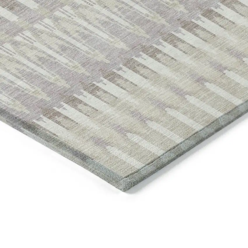 Beige Taupe And Gold Southwestern Washable Indoor Outdoor Area Rug Photo 5