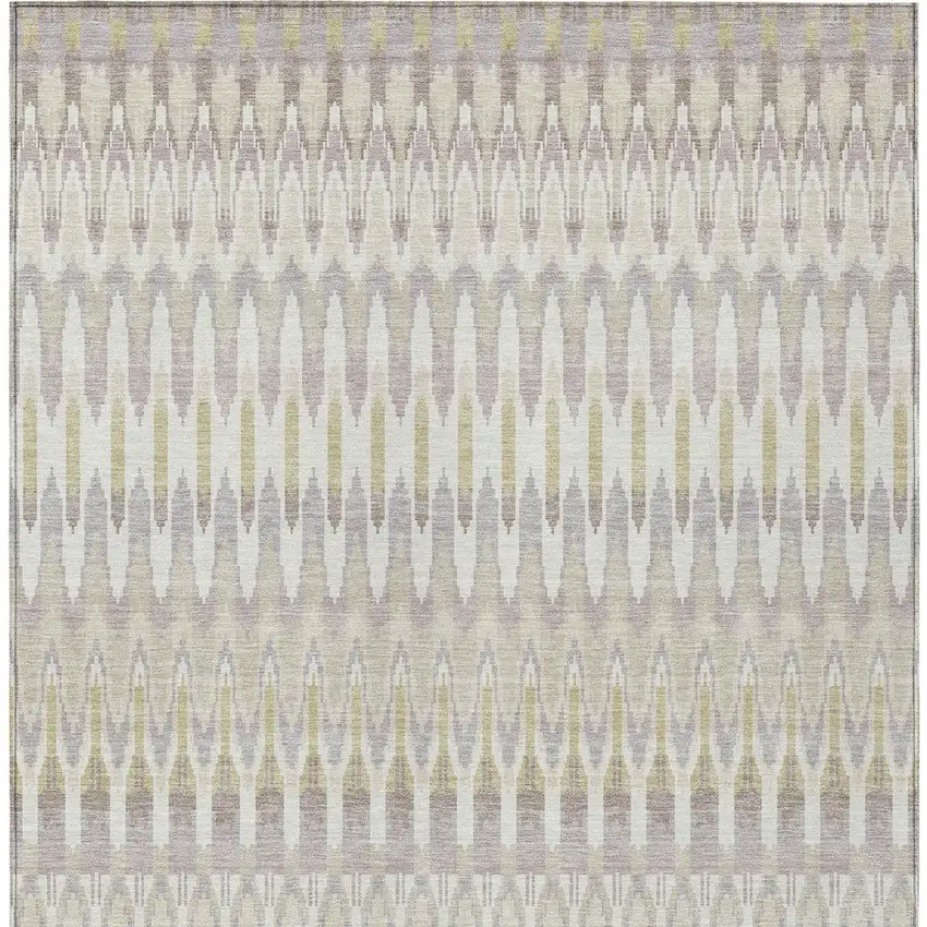 Beige Taupe And Gold Southwestern Washable Indoor Outdoor Area Rug Photo 8
