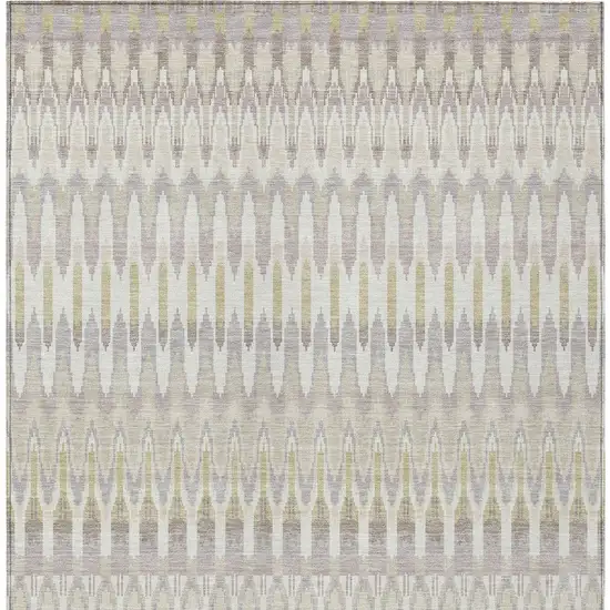 Beige Taupe And Gold Southwestern Washable Indoor Outdoor Area Rug Photo 8