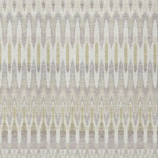 Beige Taupe And Gold Southwestern Washable Indoor Outdoor Area Rug Photo 7