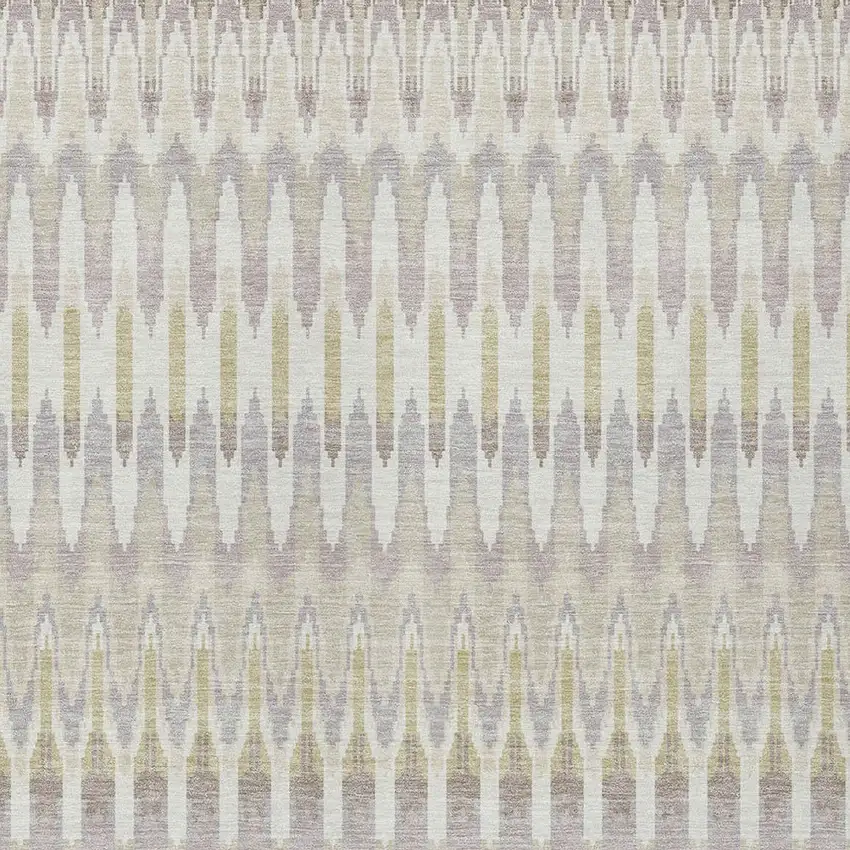 Beige Taupe And Gold Southwestern Washable Indoor Outdoor Area Rug Photo 7