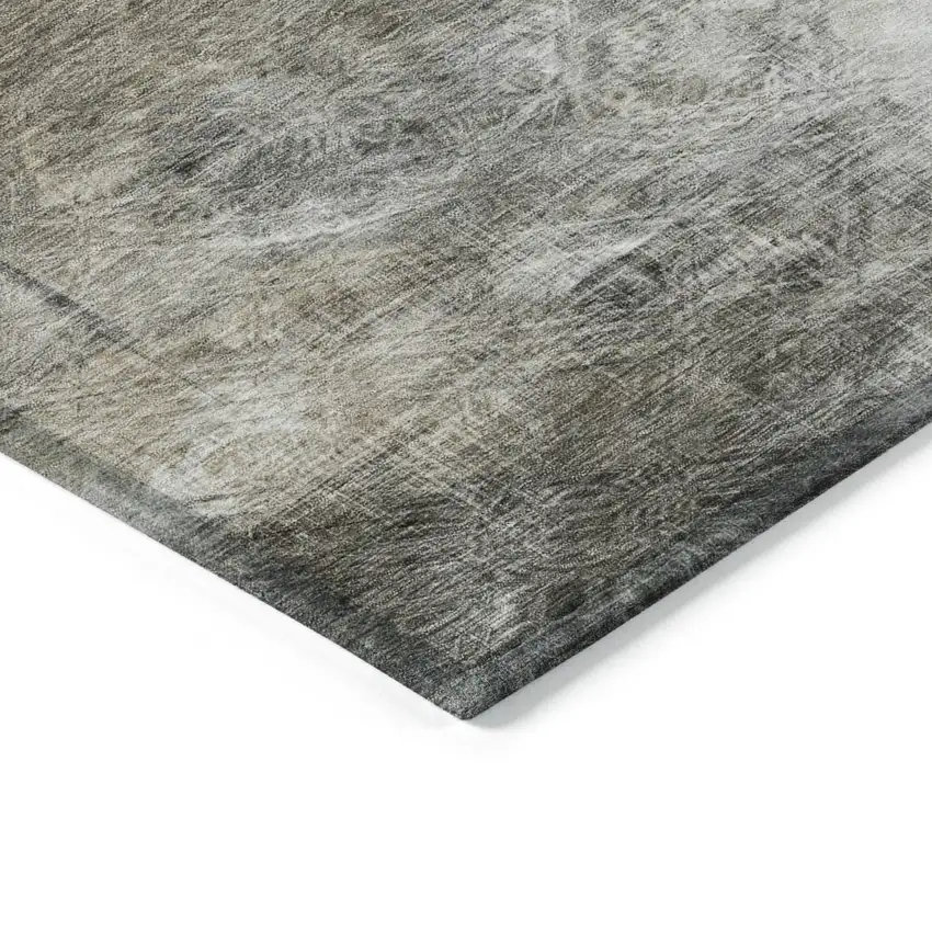 Beige Taupe And Gray Abstract Washable Indoor Outdoor Area Rug Photo 4
