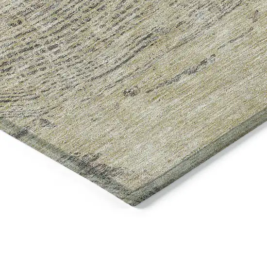 Beige Taupe And Gray Abstract Washable Indoor Outdoor Area Rug Photo 3