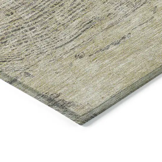 Beige Taupe And Gray Abstract Washable Indoor Outdoor Area Rug Photo 3