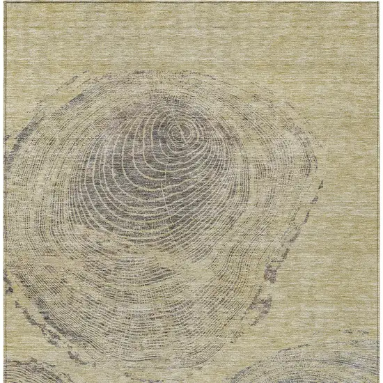 Beige Taupe And Gray Abstract Washable Indoor Outdoor Area Rug Photo 5
