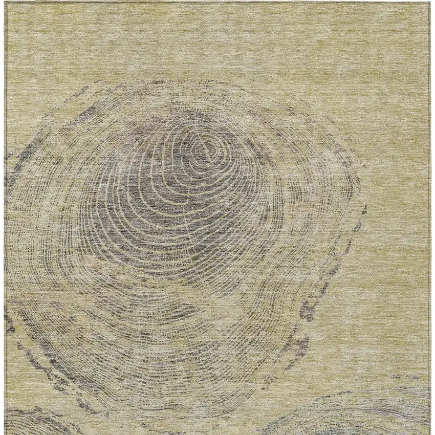 Beige Taupe And Gray Abstract Washable Indoor Outdoor Area Rug Photo 5