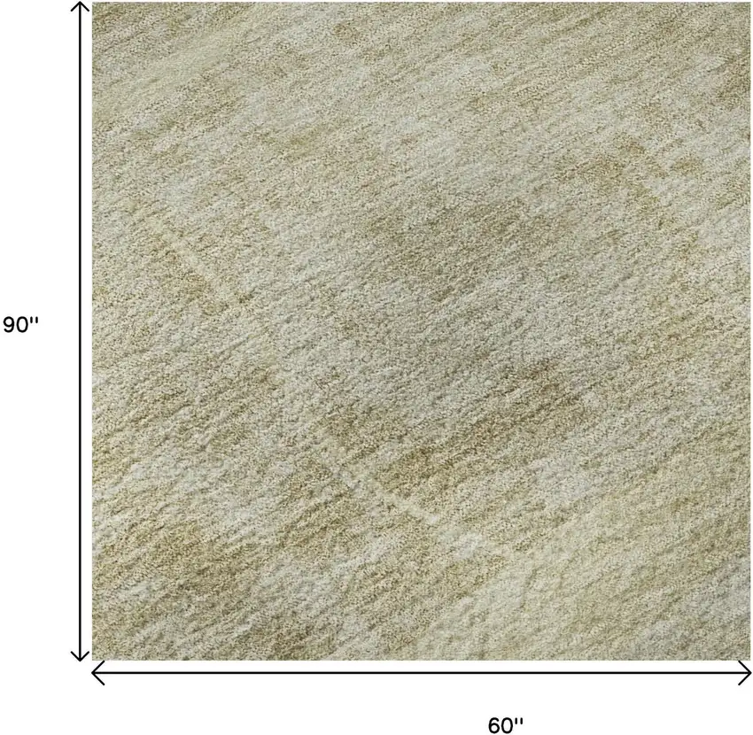 Beige Taupe And Ivory Abstract Geometric Washable Area Rug With UV Protection Photo 9