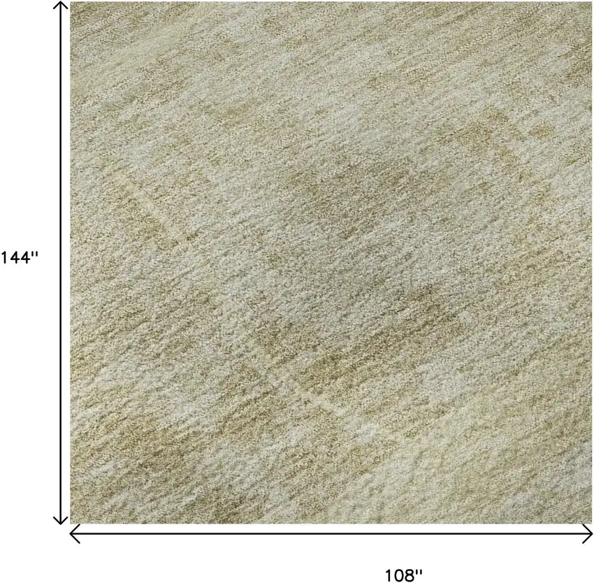 Beige Taupe And Ivory Abstract Geometric Washable Area Rug With UV Protection Photo 9