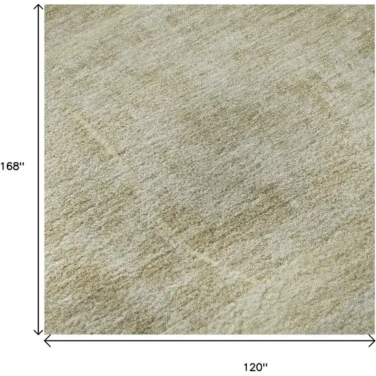 Beige Taupe And Ivory Abstract Geometric Washable Area Rug With UV Protection Photo 9