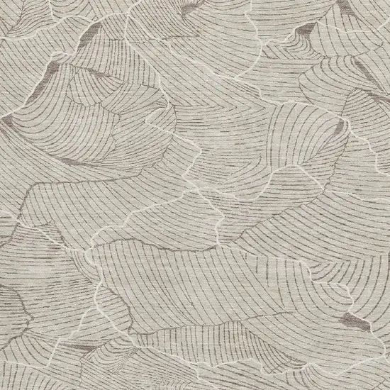 Beige Taupe And Ivory Abstract Washable Area Rug With UV Protection Photo 2