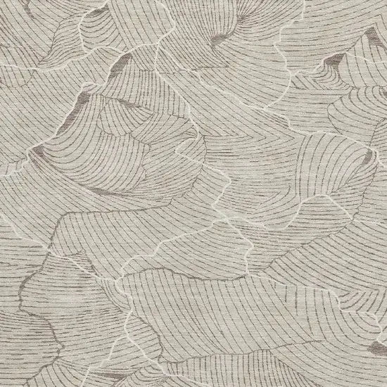 Beige Taupe And Ivory Abstract Washable Area Rug With UV Protection Photo 2