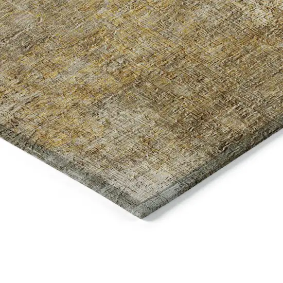 Beige Taupe And Ivory Abstract Washable Indoor Outdoor Area Rug Photo 4