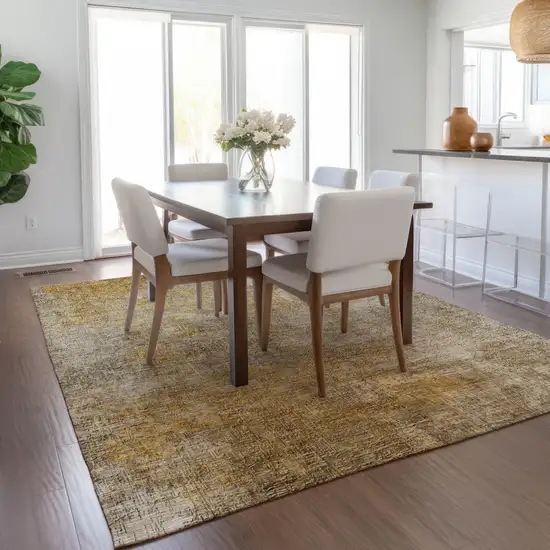 Beige Taupe And Ivory Abstract Washable Indoor Outdoor Area Rug Photo 8