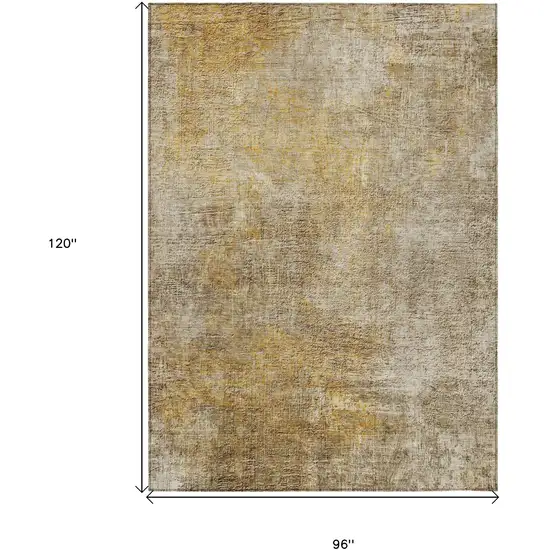 Beige Taupe And Ivory Abstract Washable Indoor Outdoor Area Rug Photo 3
