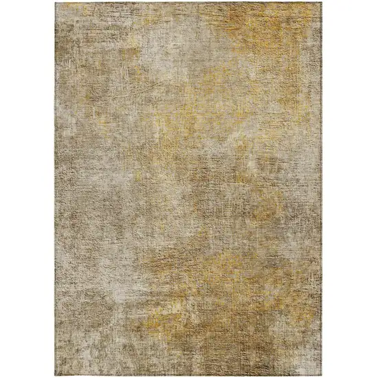 Beige Taupe And Ivory Abstract Washable Indoor Outdoor Area Rug Photo 5