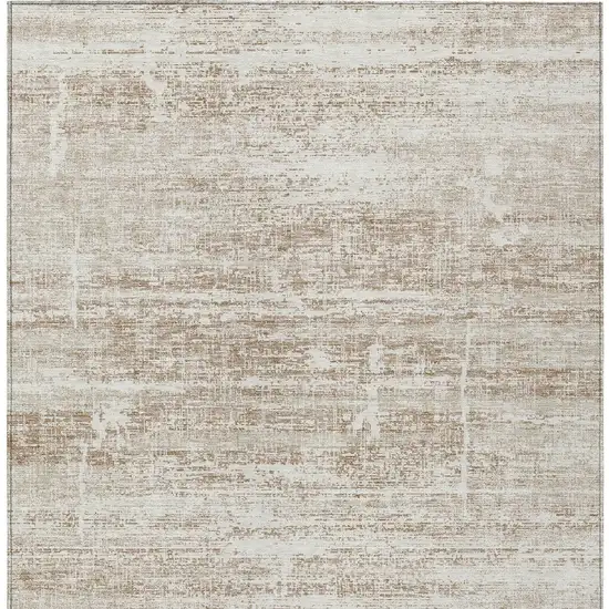 Beige Taupe And Ivory Abstract Washable Indoor Outdoor Area Rug Photo 5