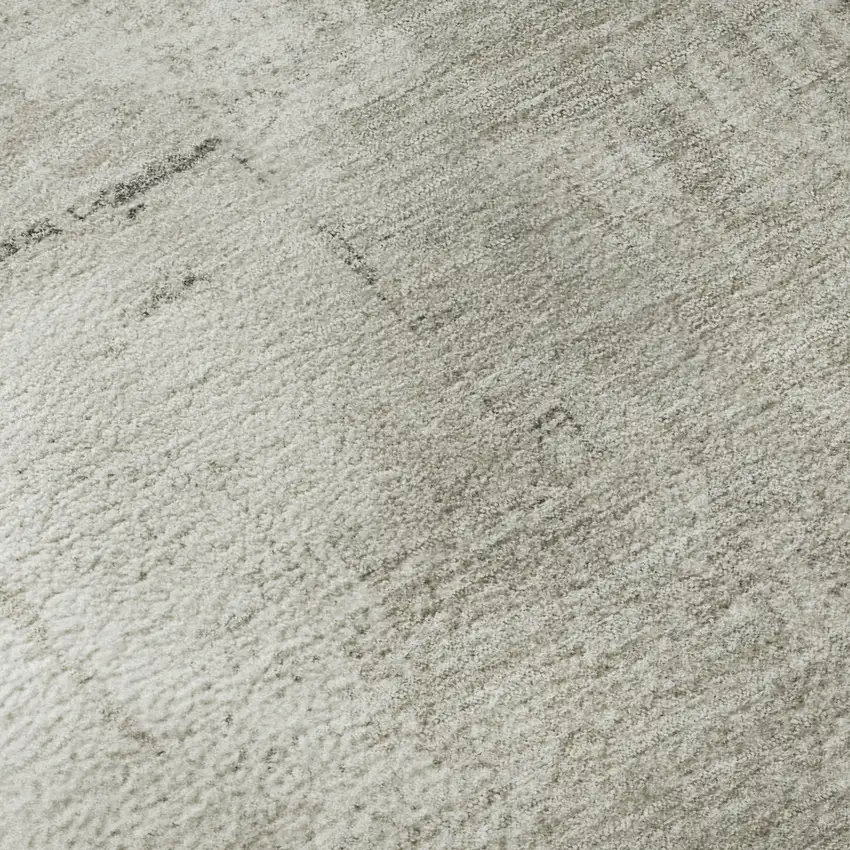 Beige Taupe And Ivory Geometric Washable Area Rug With UV Protection Photo 9