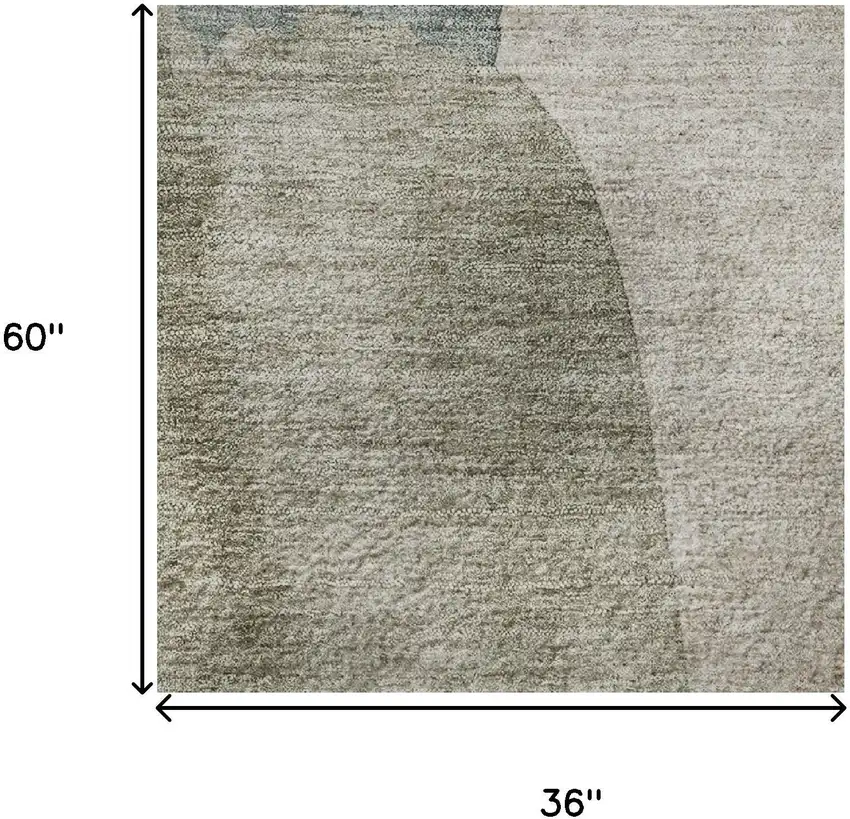 Beige Taupe And Lavender Abstract Washable Area Rug With UV Protection Photo 9