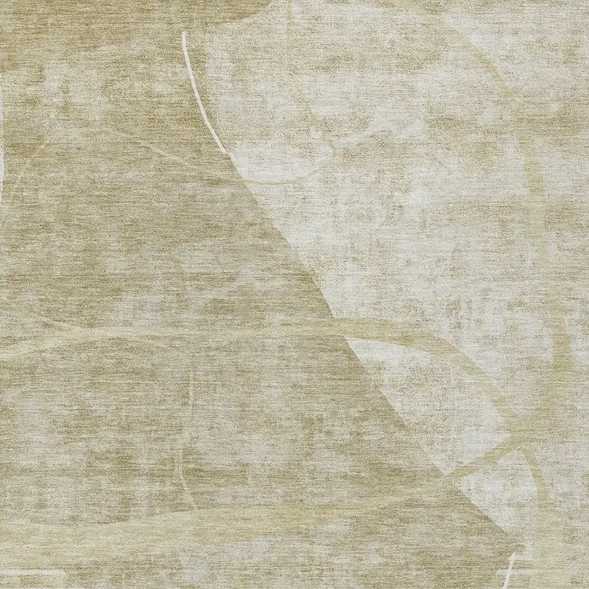 Beige Taupe And Tan Abstract Washable Indoor Outdoor Area Rug Photo 6