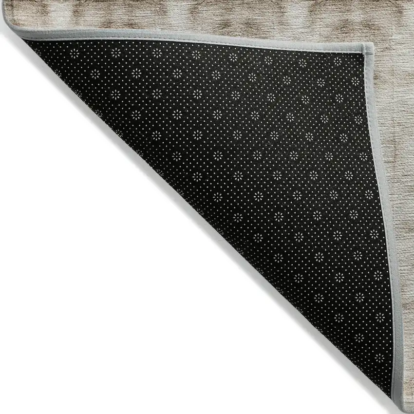 Beige Taupe And Tan Geometric Washable Indoor Outdoor Area Rug Photo 4