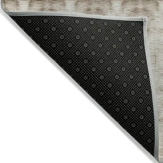 Beige Taupe And Tan Geometric Washable Indoor Outdoor Area Rug Photo 4