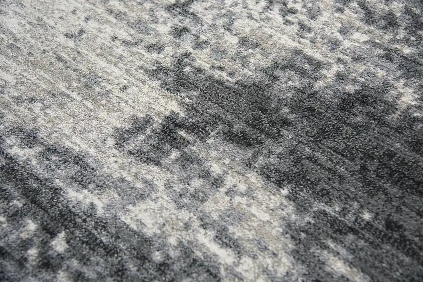 Beige Taupe Tan Gray And Dark Gray Abstract Area Rug Photo 4