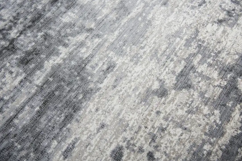 Beige Taupe Tan Gray And Dark Gray Abstract Area Rug Photo 5