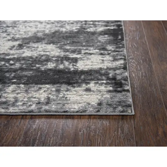 Beige Taupe Tan Gray And Dark Gray Abstract Area Rug Photo 2