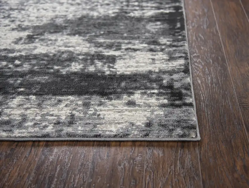 Beige Taupe Tan Gray And Dark Gray Abstract Area Rug Photo 2