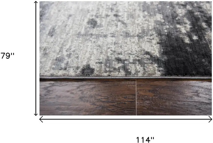 Beige Taupe Tan Gray And Dark Gray Abstract Area Rug Photo 6