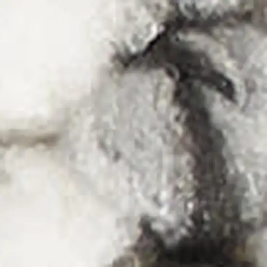 Beige Teal Blue and Gray Abstract Area Rug With Fringe Photo 1