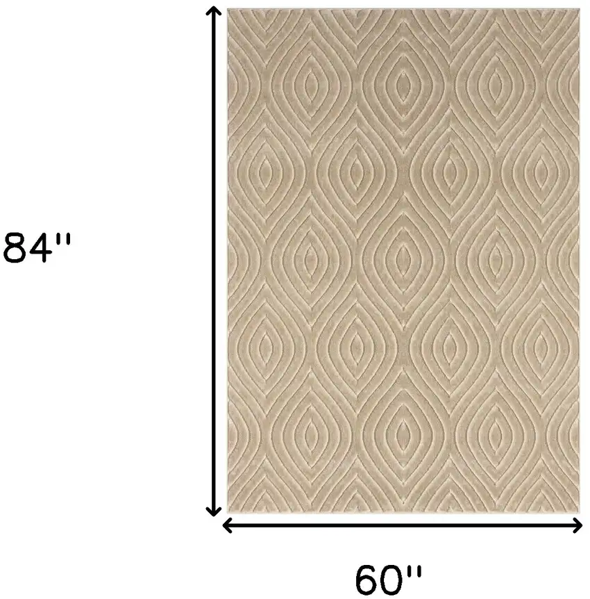 Beige Trellis Area Rug Photo 9