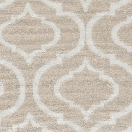 Beige Trellis Power Loom Area Rug Photo 2