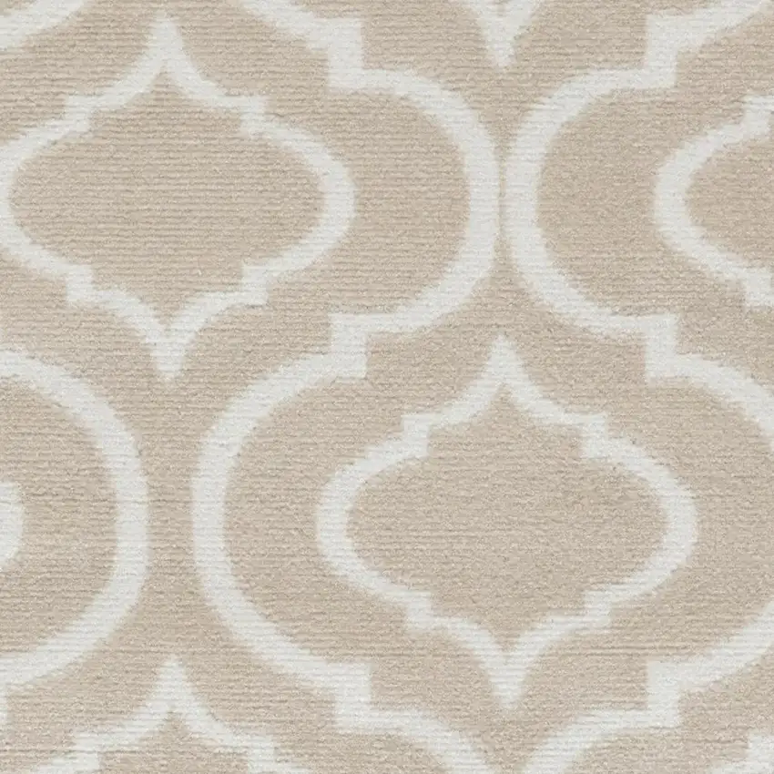 Beige Trellis Power Loom Area Rug Photo 2