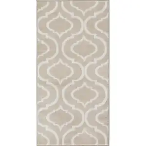 Photo of Beige Trellis Power Loom Area Rug