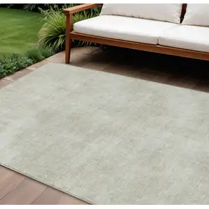 Photo of Beige Washable Indoor Outdoor Area Rug