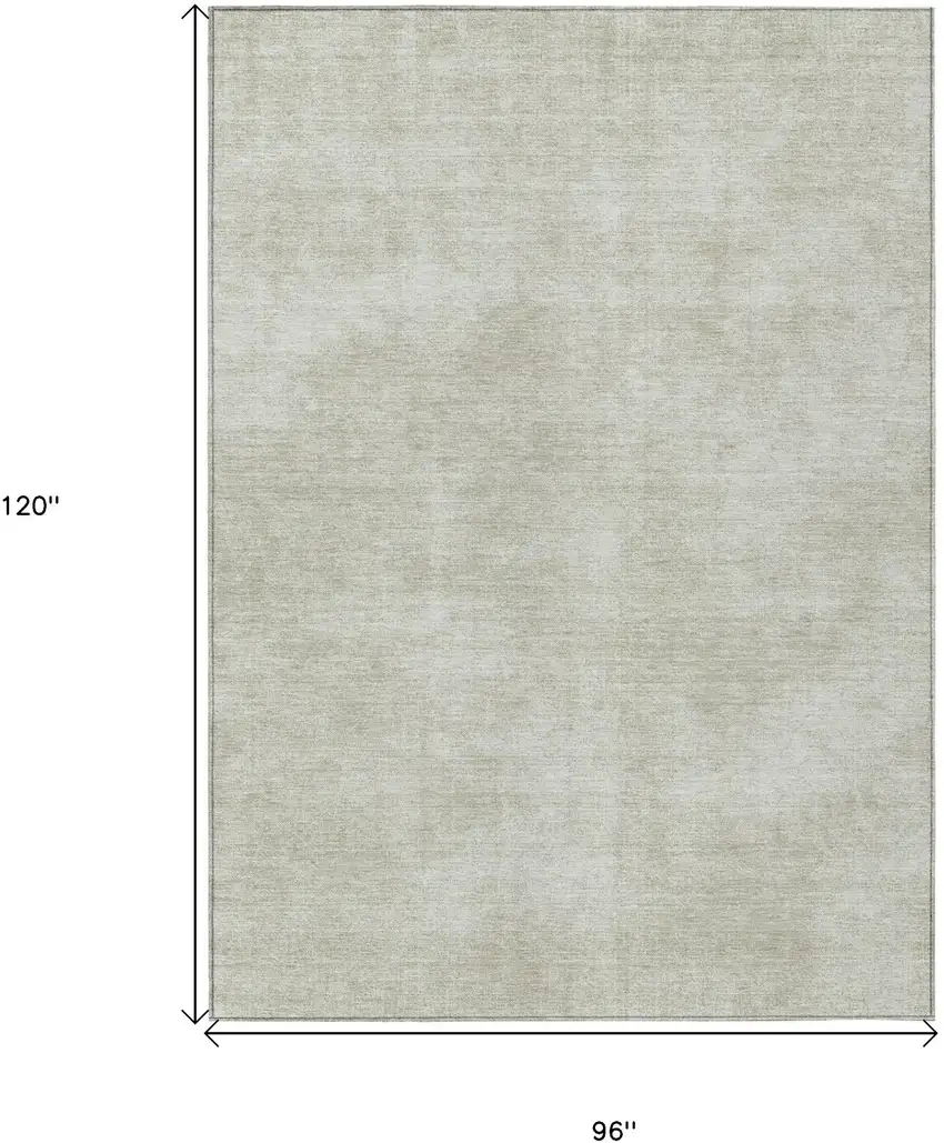 Beige Washable Indoor Outdoor Area Rug Photo 3