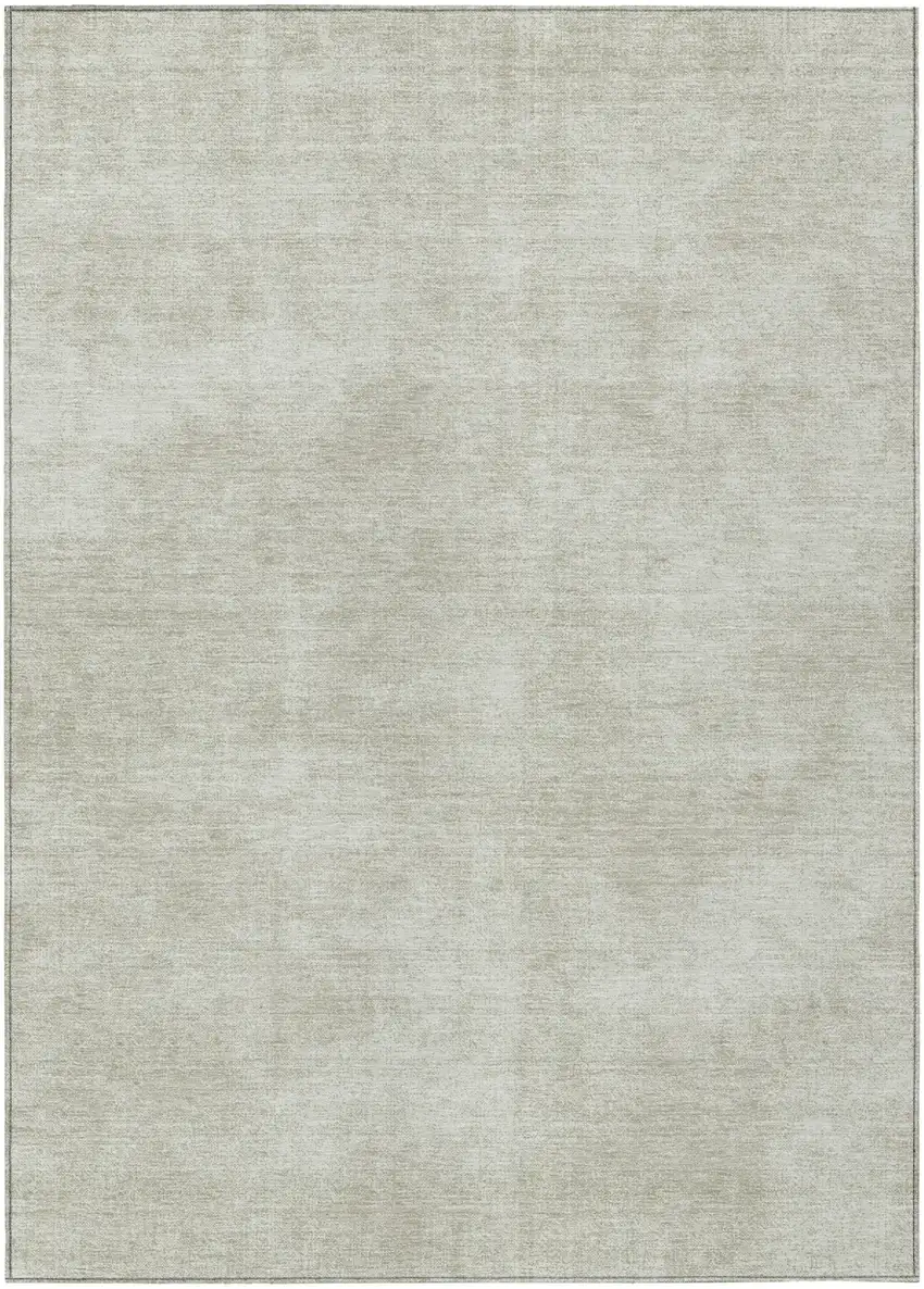 Beige Washable Indoor Outdoor Area Rug Photo 2