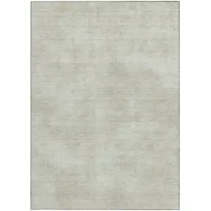 Photo of Beige Washable Indoor Outdoor Area Rug