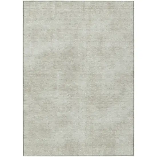 Beige Washable Indoor Outdoor Area Rug Photo 2