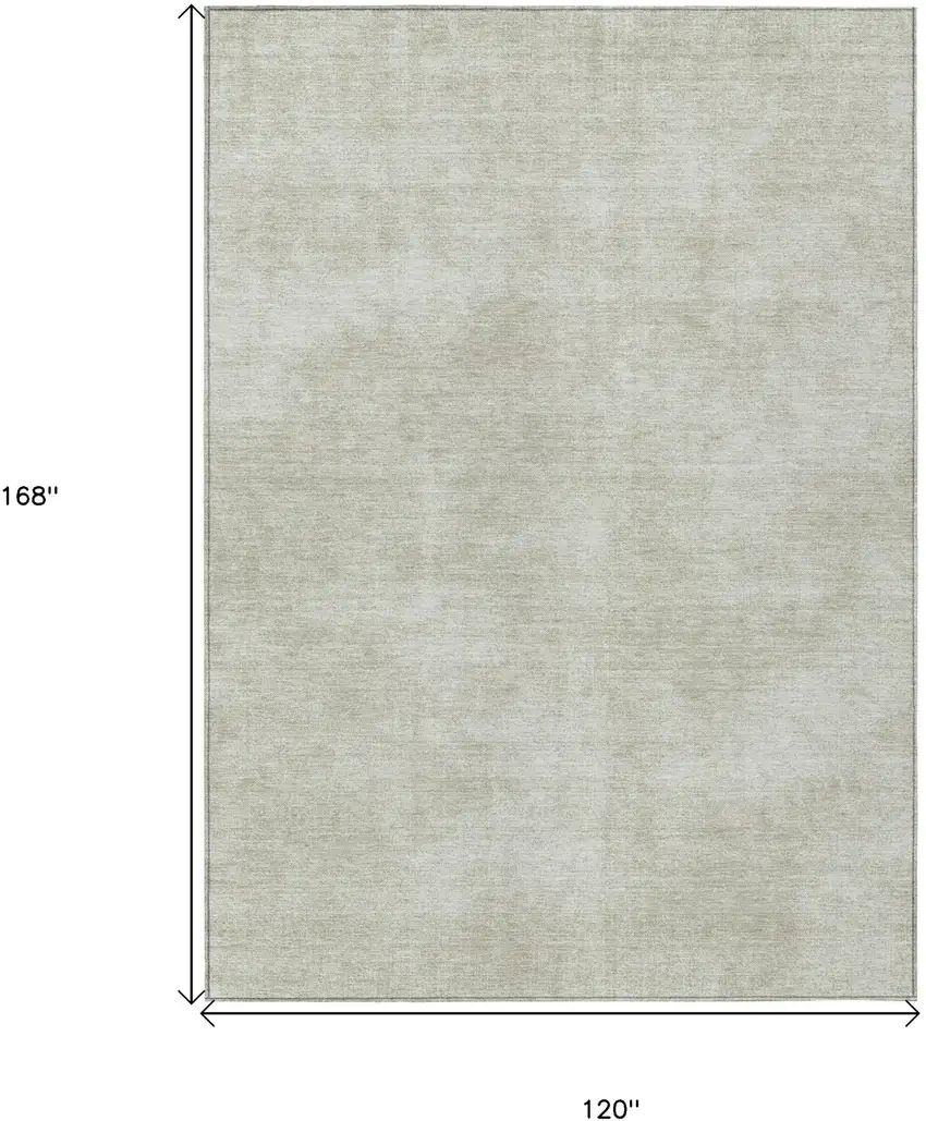 Beige Washable Indoor Outdoor Area Rug Photo 3