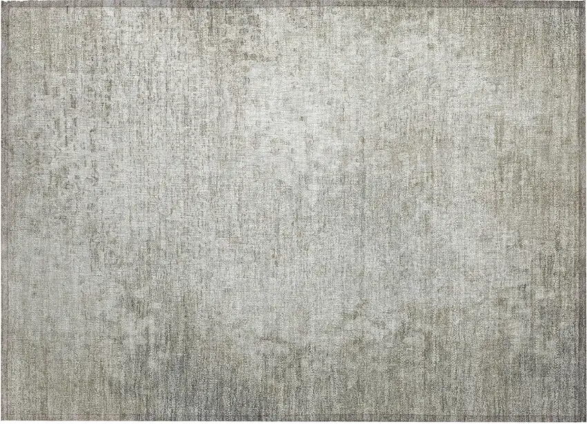 Beige Washable Non Skid Indoor Outdoor Area Rug Photo 2