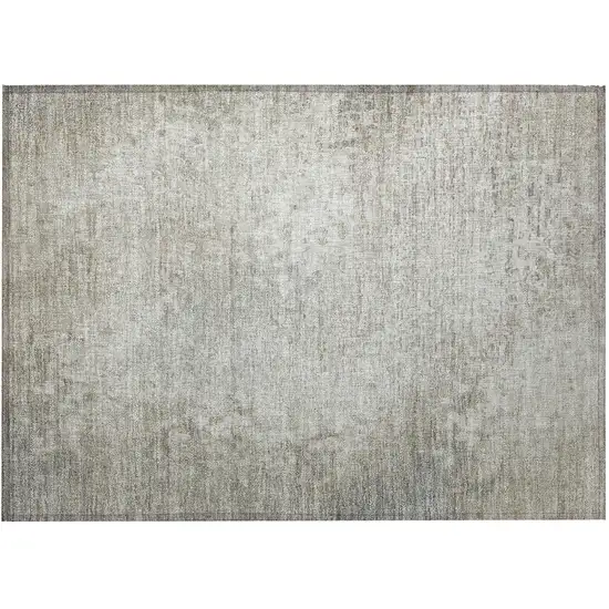 Beige Washable Non Skid Indoor Outdoor Area Rug Photo 4